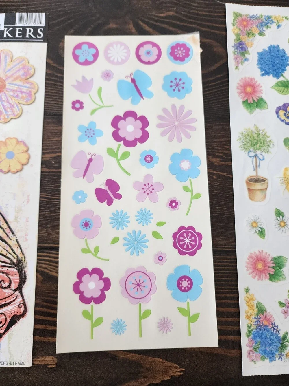 Scrapbooking Stickers - Lot FLOWERS Spring Summer New Vintage Retired MAMBI 22
